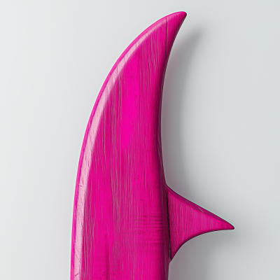 Vibrant Pink Shark Fin Post