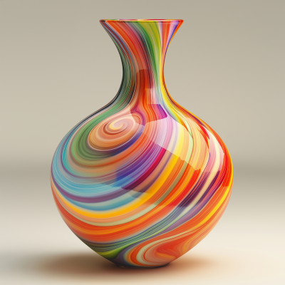 Colorful Swirl Vase