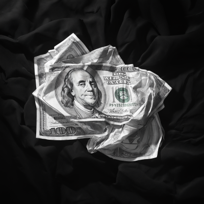 Crumpled Dollar Bill