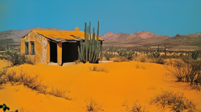 Cactus Hut in New Mexico Desert