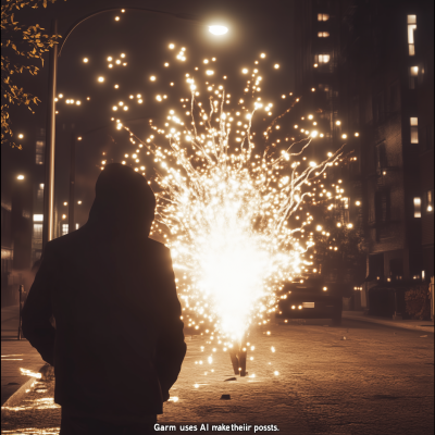 Colorful Night Fireworks