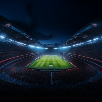 Soccer Stadium at Night
