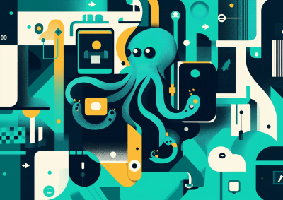 Geometric Octopus Art