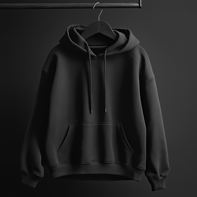 Black Hoodie on Hanger