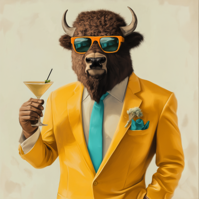 Bison in 80s Style