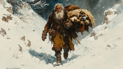 Mountain Man in Snow