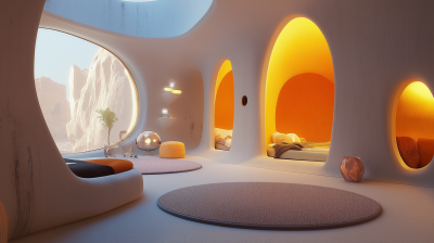 Futuristic Kids Room on Mars