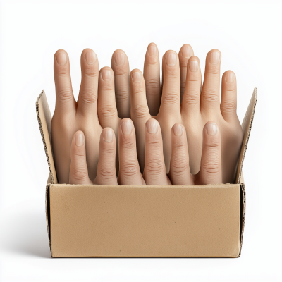 Carton of Human Fingers