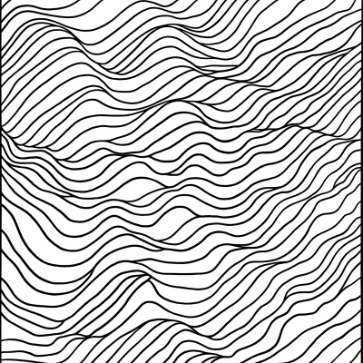Wavy Stripes on White Background