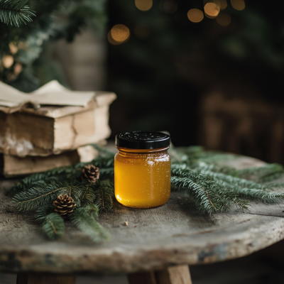 Aesthetic Christmas Honey Jar