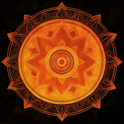 Orange Mandala Sacral Chakra