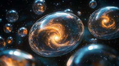 Swirling Galaxies in Bubbles