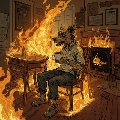 Calm Canine in Chaos