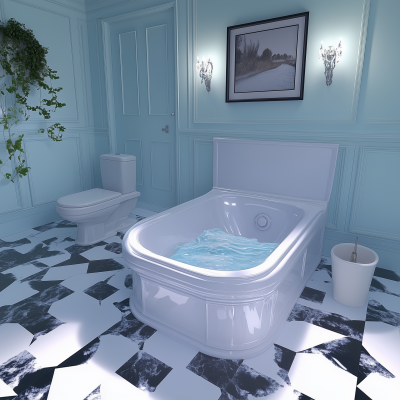 Dreamcore Bathroom Scene