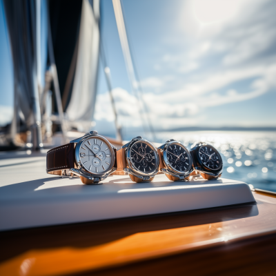 Luxury Wristwatches on a Sailboat