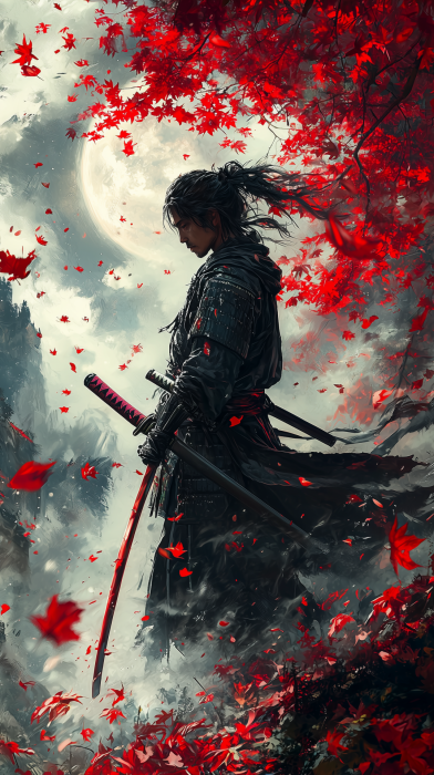 Samurai Under the Maple Tree