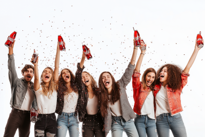 Celebration with Coca Colas