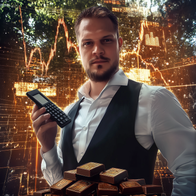Confident Man with Calculator