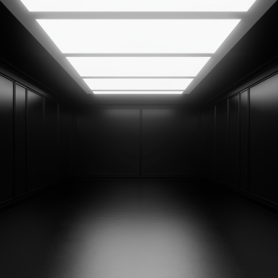 Black Room with White Lights