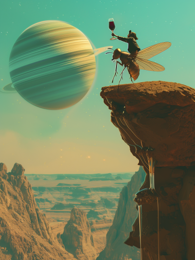 Flying on a Giant Fly