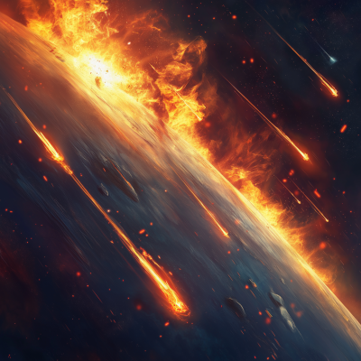 Space Background with Sparks