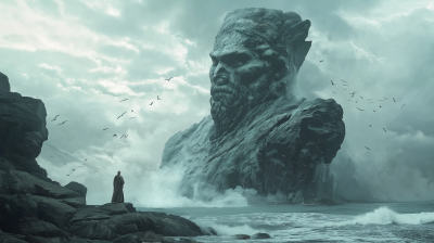 Fallen Colossus by the Sea