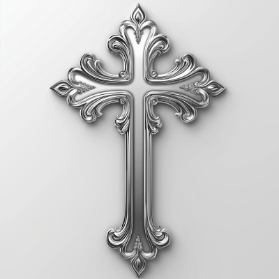 Elegant Silver Chrome Cross