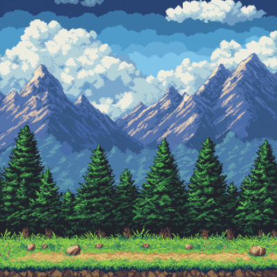 Pixel Art Arcade Background