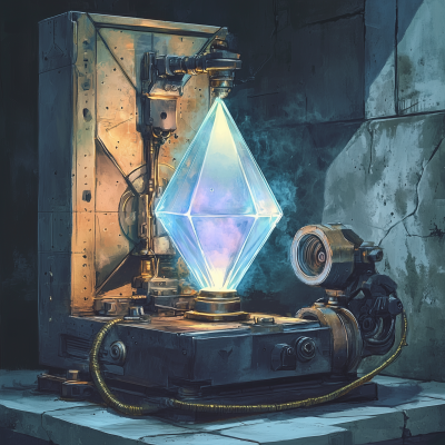 Glowing Prism Mechanical Contraption