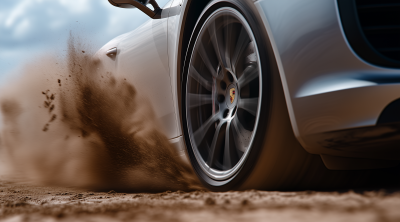 Porsche Drifting on Sand