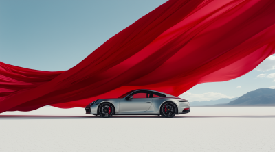 Porsche on Salt Flat