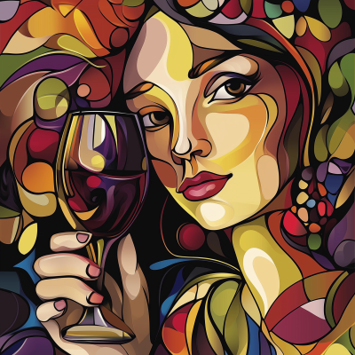 Modern Artistic Wine Card