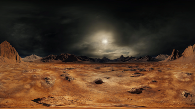 Barren Red Desert Landscape