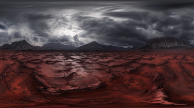 Barren Desert Landscape