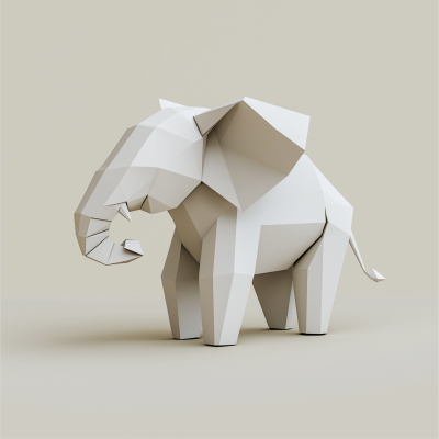 Crouching Elephant Origami