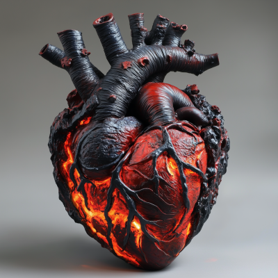 Anatomical Heart with Napalm