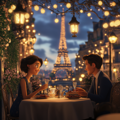Romantic Dinner under the Eiffel Tower