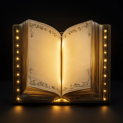 Illuminated Open Book