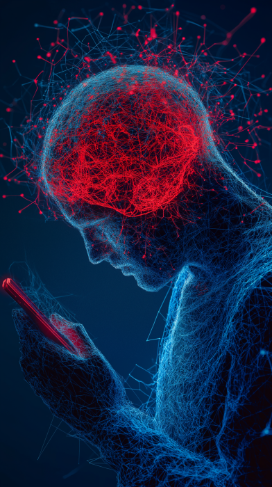 Man with Phone and Cancer
