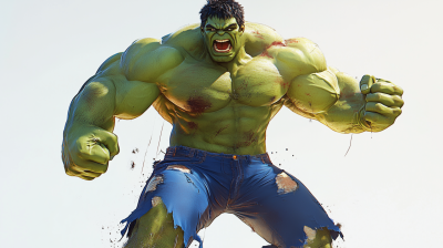 The Hulk Lunging Forward