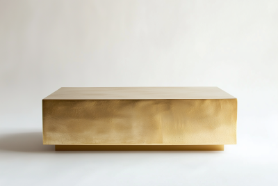 Minimalist Gold Block Coffee Table