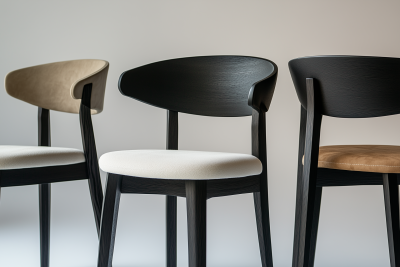 Minimalist Black Wood Dining Chairs
