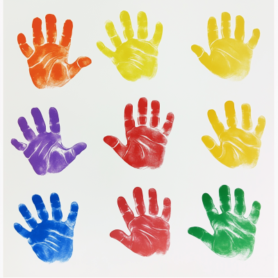 Colorful Baby Handprints