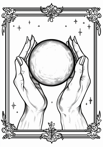Hands Surrounding a Crystal Ball