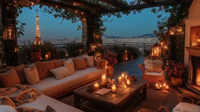 Cozy Rooftop Nightscape