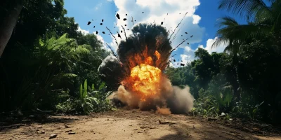 Cinematic Jungle Explosion