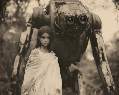 Victorian Portrait with Mecha