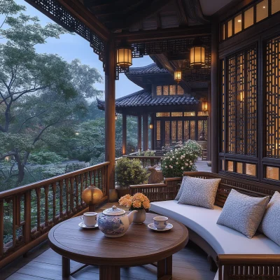 Tranquil Terrace Night