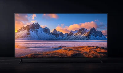 Expansive Snow Landscape on Smart TV