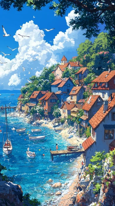 Peaceful Seaside Town